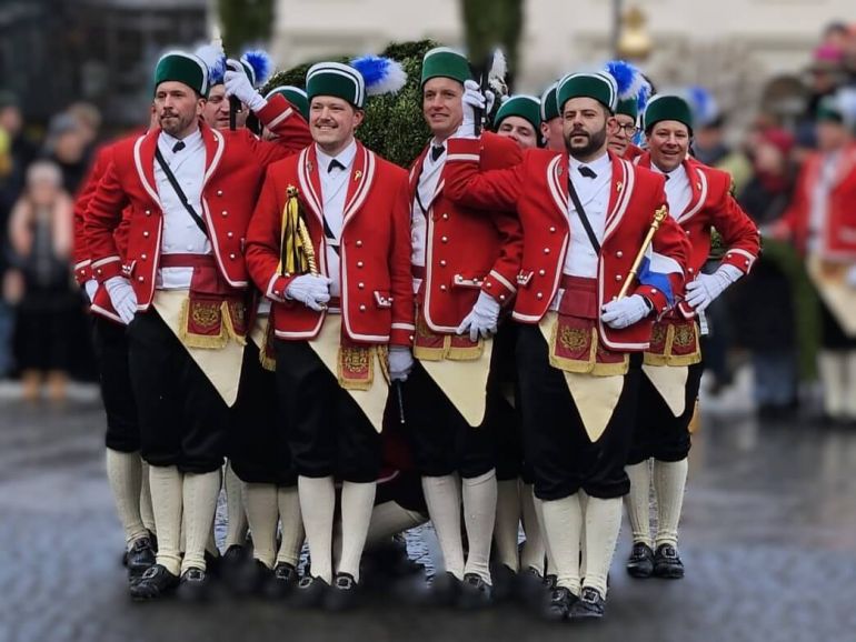 The traditional dance of the barrel makers in Munich