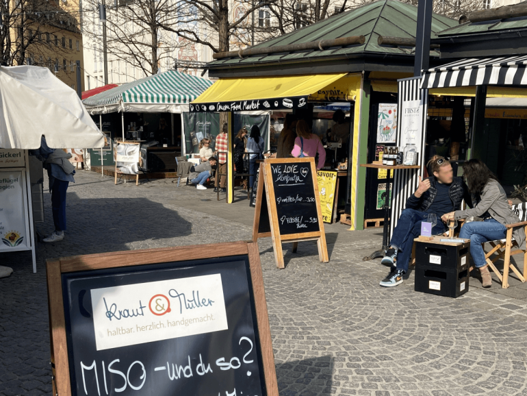 Fine foods at the Viktualienmarkt in Munich