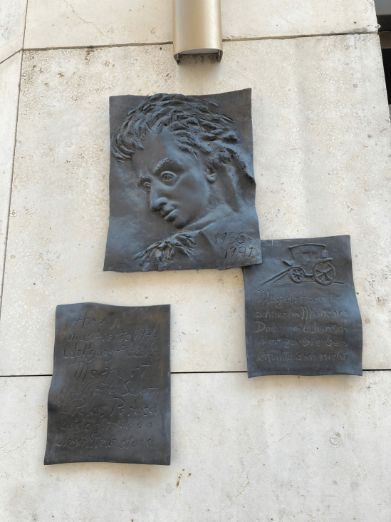 Commemorating the visit of Wolfgang Amadeus Mozart in Munich