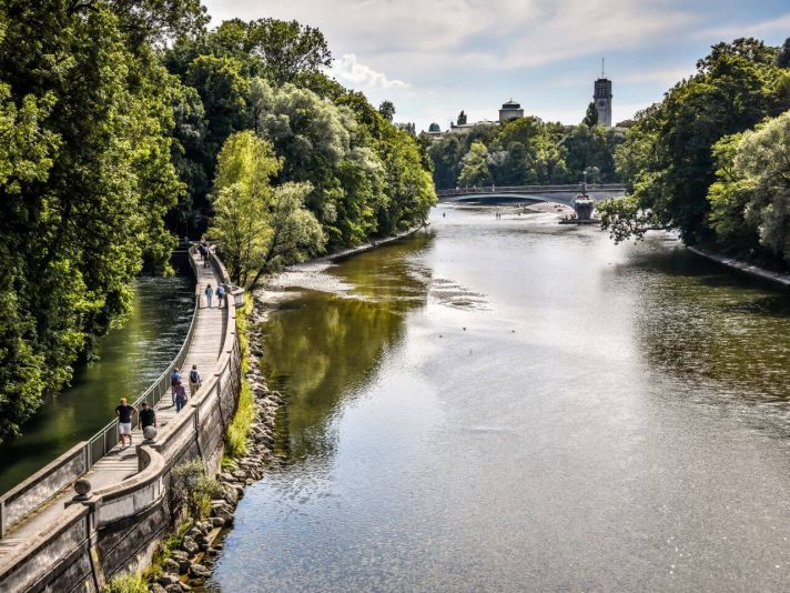 Blick auf den Isarsteg