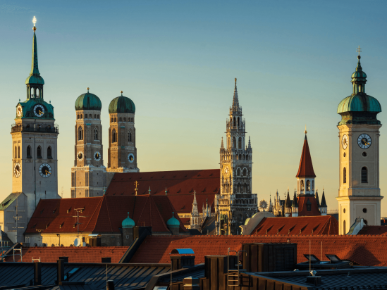 Türme im Panorama von München