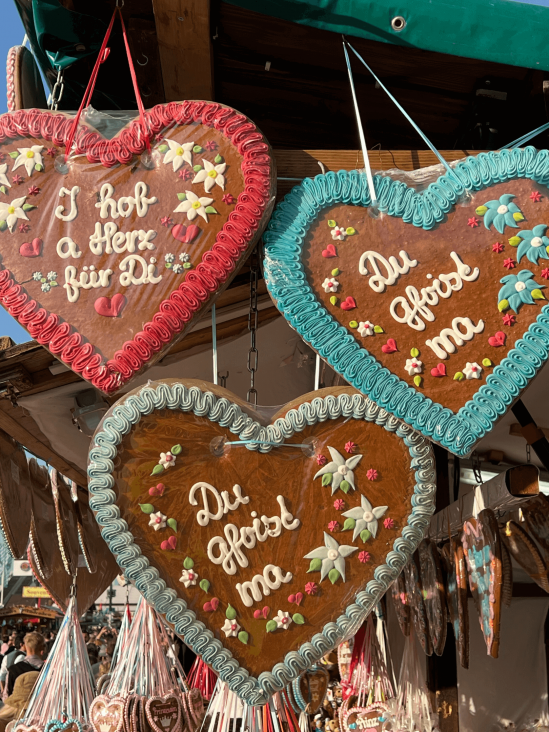 Gingerbreat Hearts at the Octoberfest in Munich