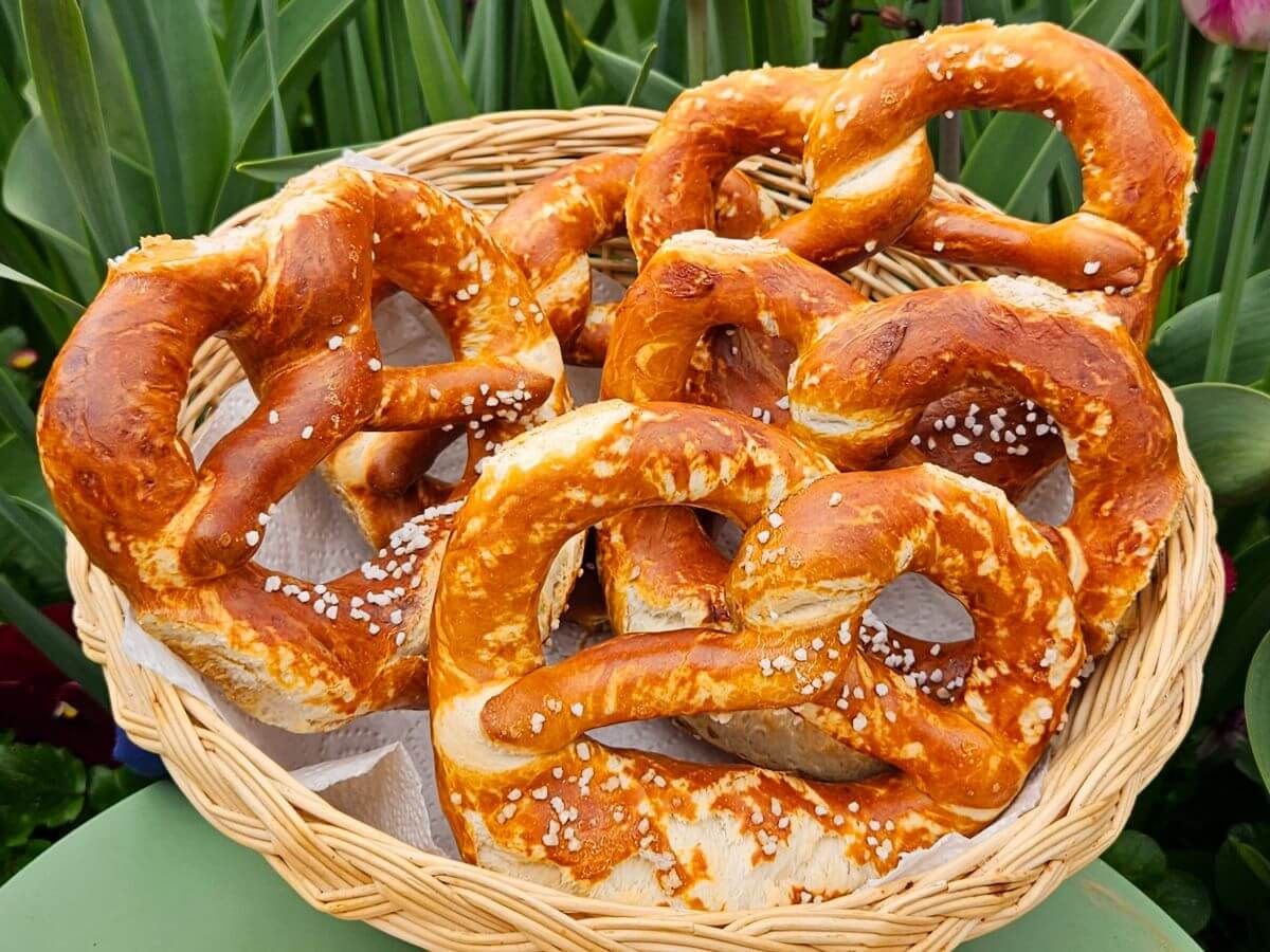 Fresh pretzels in Munich