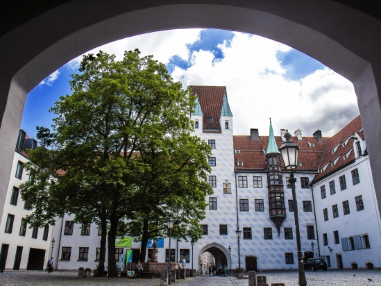 The Old Court With Monkey Tower in Munich